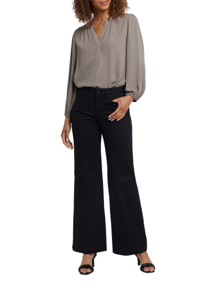 NYDJ Teresa Wide Leg Jeans, Black