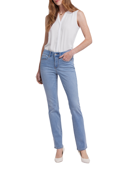 NYDJ Waist-Match Marilyn Straight Jeans, Santiago Sea