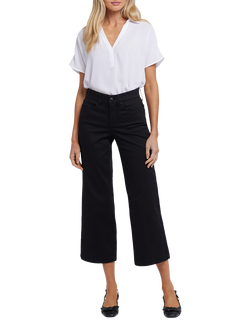 NYDJ Waist-Match™ Teresa Wide Leg Ankle Jeans, Black