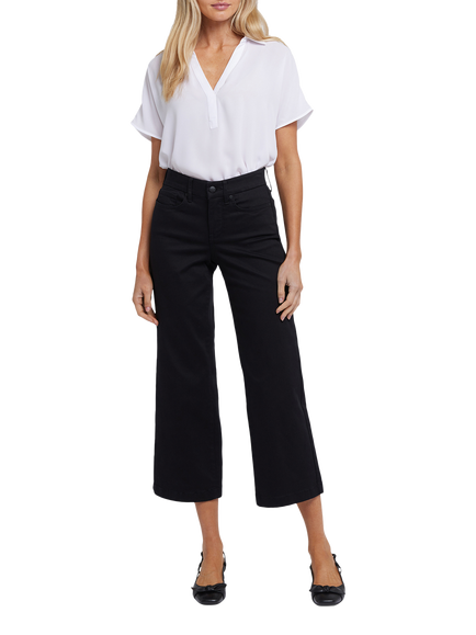 NYDJ Waist-Match™ Teresa Wide Leg Ankle Jeans, Black
