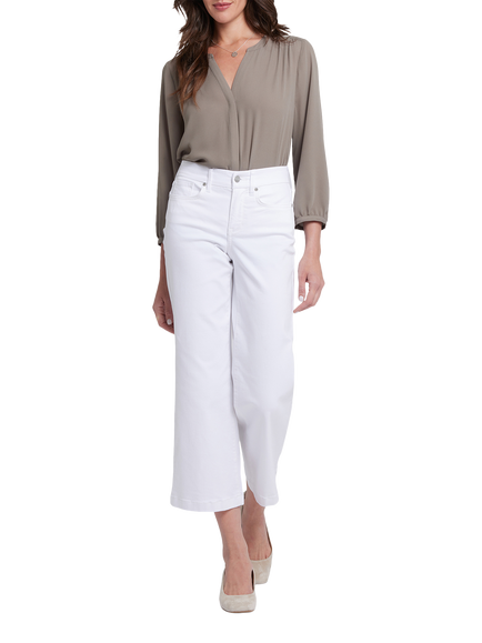 NYDJ Waist-Match™ Teresa Wide Leg Ankle Jeans, Optic White