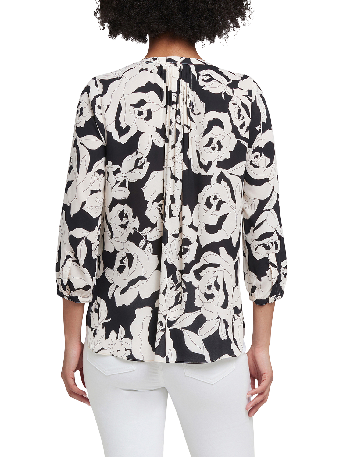 Product image 2 of 6, which shows NYDJ Pintuck Blouse, La Solana, XS