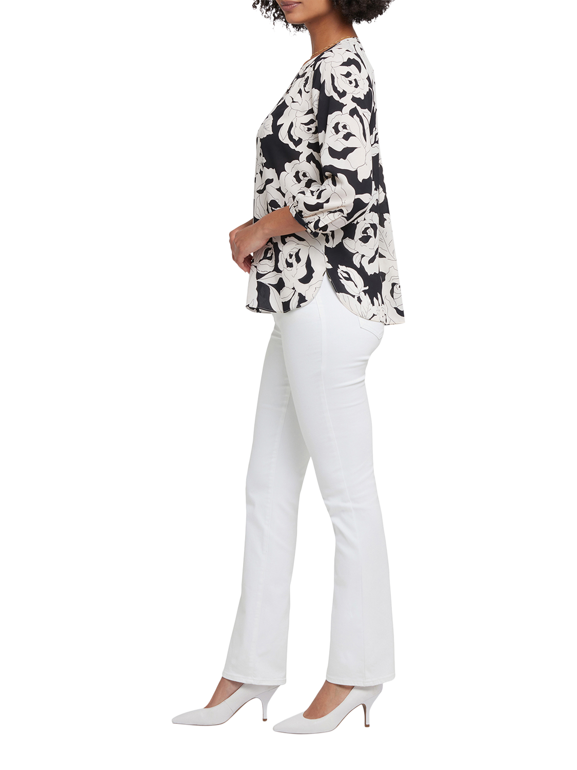 Product image 3 of 6, which shows NYDJ Pintuck Blouse, La Solana, XS