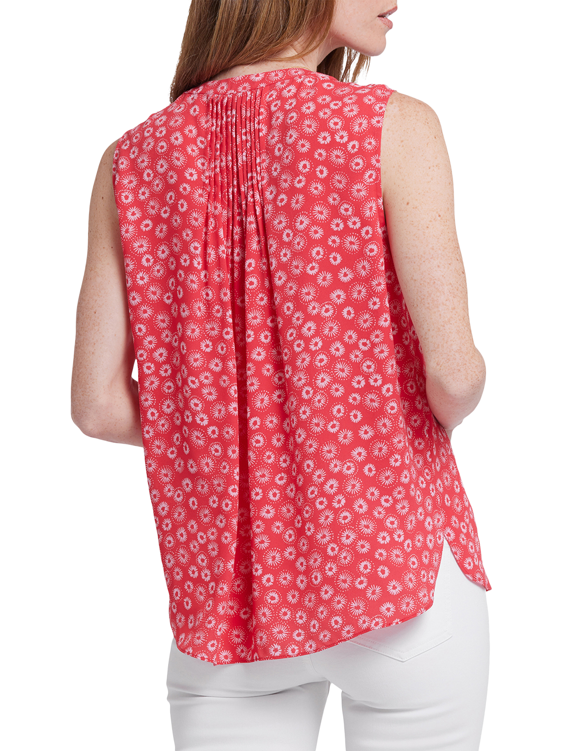 Product image 2 of 6, which shows NYDJ Sleeveless Pintuck Blouse, Teresita, XS