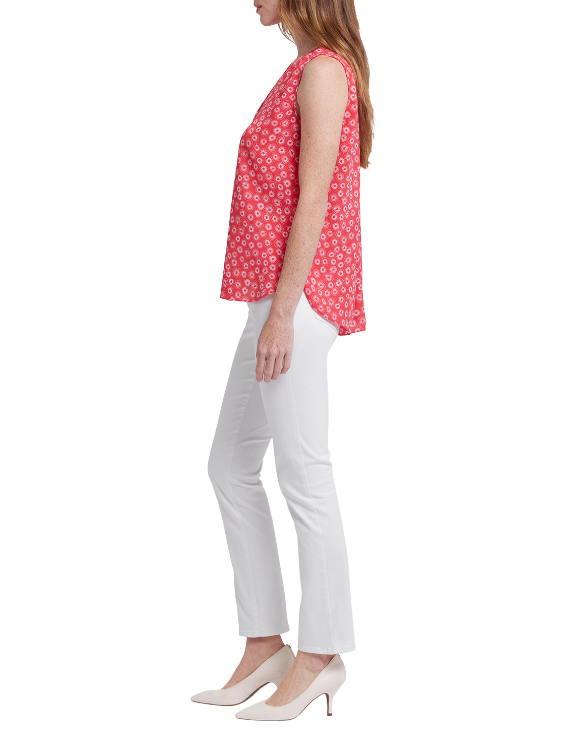 Product image 3 of 6, which shows NYDJ Sleeveless Pintuck Blouse, Teresita, XS