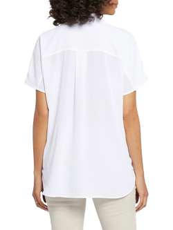 NYDJ Becky Short Sleeve Popover Blouse - view 2, Optic White