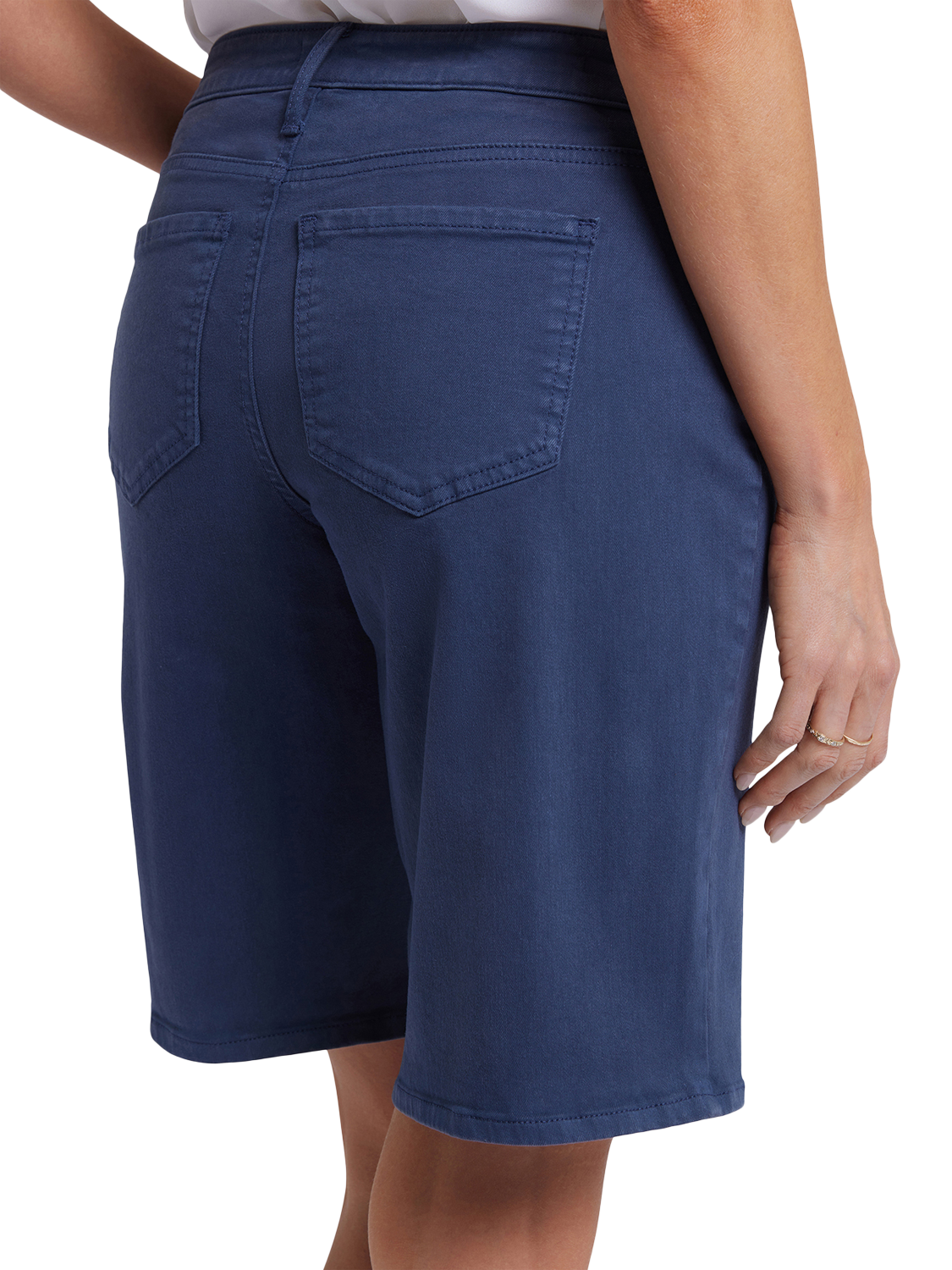 Product image 6 of 6, which shows NYDJ Lilly Denim Shorts, Deep Sea, 4