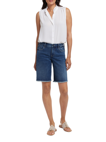 NYDJ Lilly Frayed Hem Denim Shorts, Rio Rapids, Rio Rapids