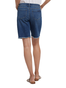 NYDJ Lilly Frayed Hem Denim Shorts, Rio Rapids - view 2, Rio Rapids