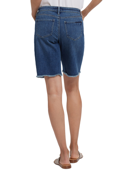 NYDJ Lilly Frayed Hem Denim Shorts, Rio Rapids - view 2, Rio Rapids