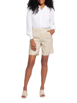 NYDJ Relaxed Linen Blend Shorts, Feather