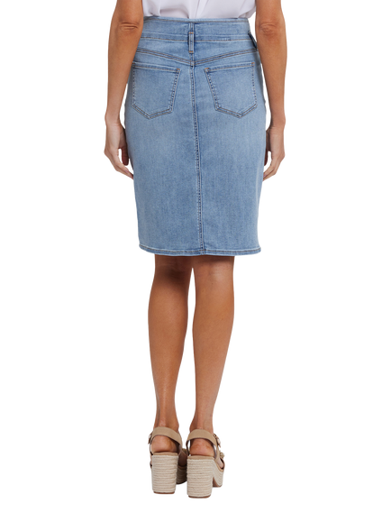 NYDJ High Waist Skirt - view 2, Santiago Sea