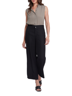NYDJ Waverly Linen Blend Trousers, Black