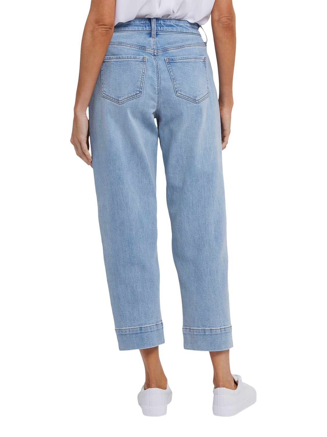 Product image 2 of 6, which shows NYDJ High RIse Balloon Ankle Jeans, Santiago Sea, 4