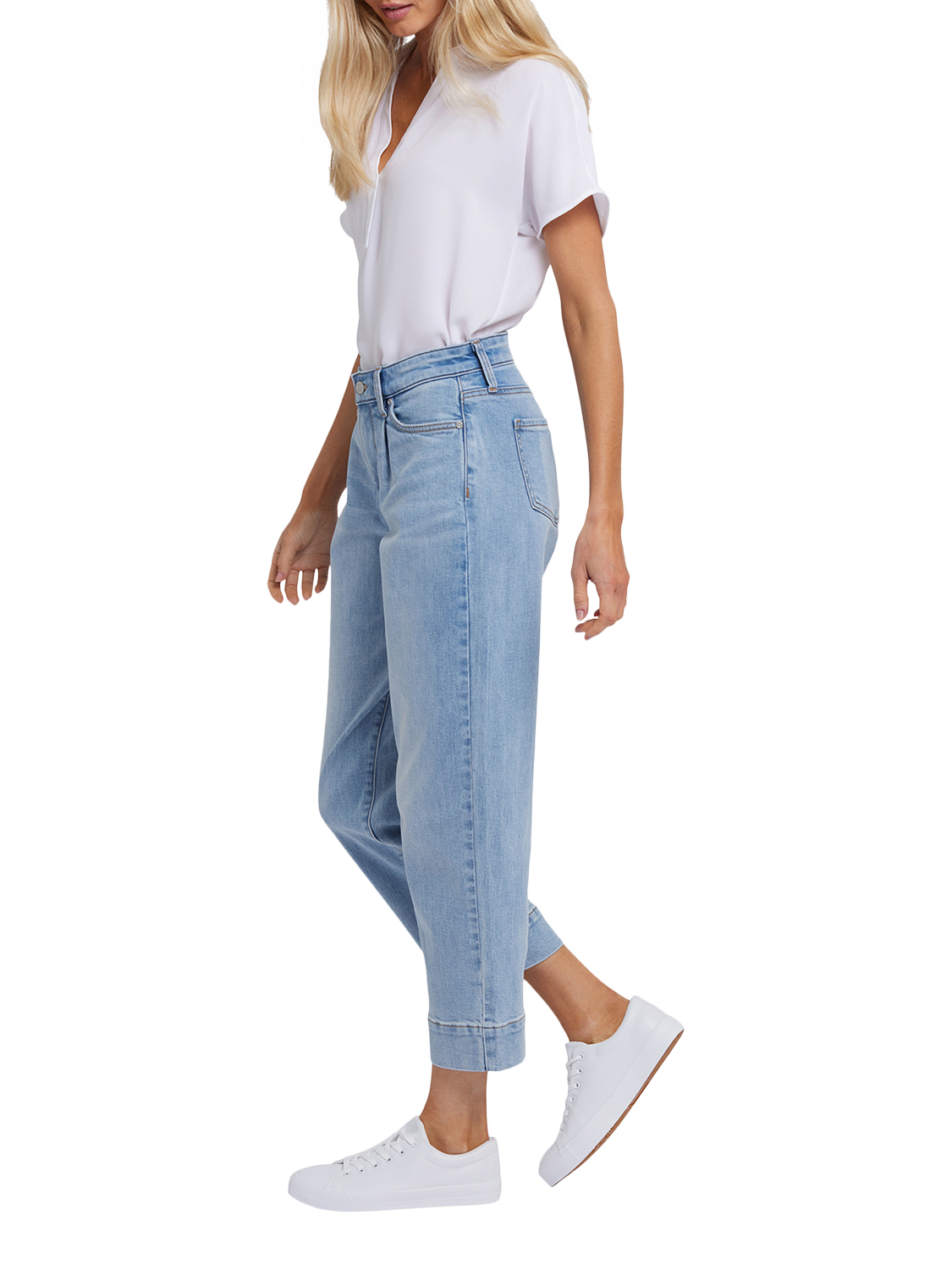 Product image 5 of 6, which shows NYDJ High RIse Balloon Ankle Jeans, Santiago Sea, 4