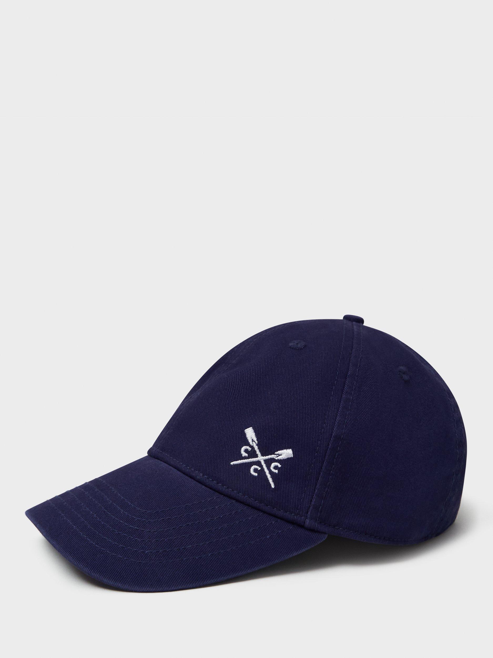 Product image 1 of 3, which shows Crew Clothing Crossed Oars Baseball Cap, Navy Blue, One Size