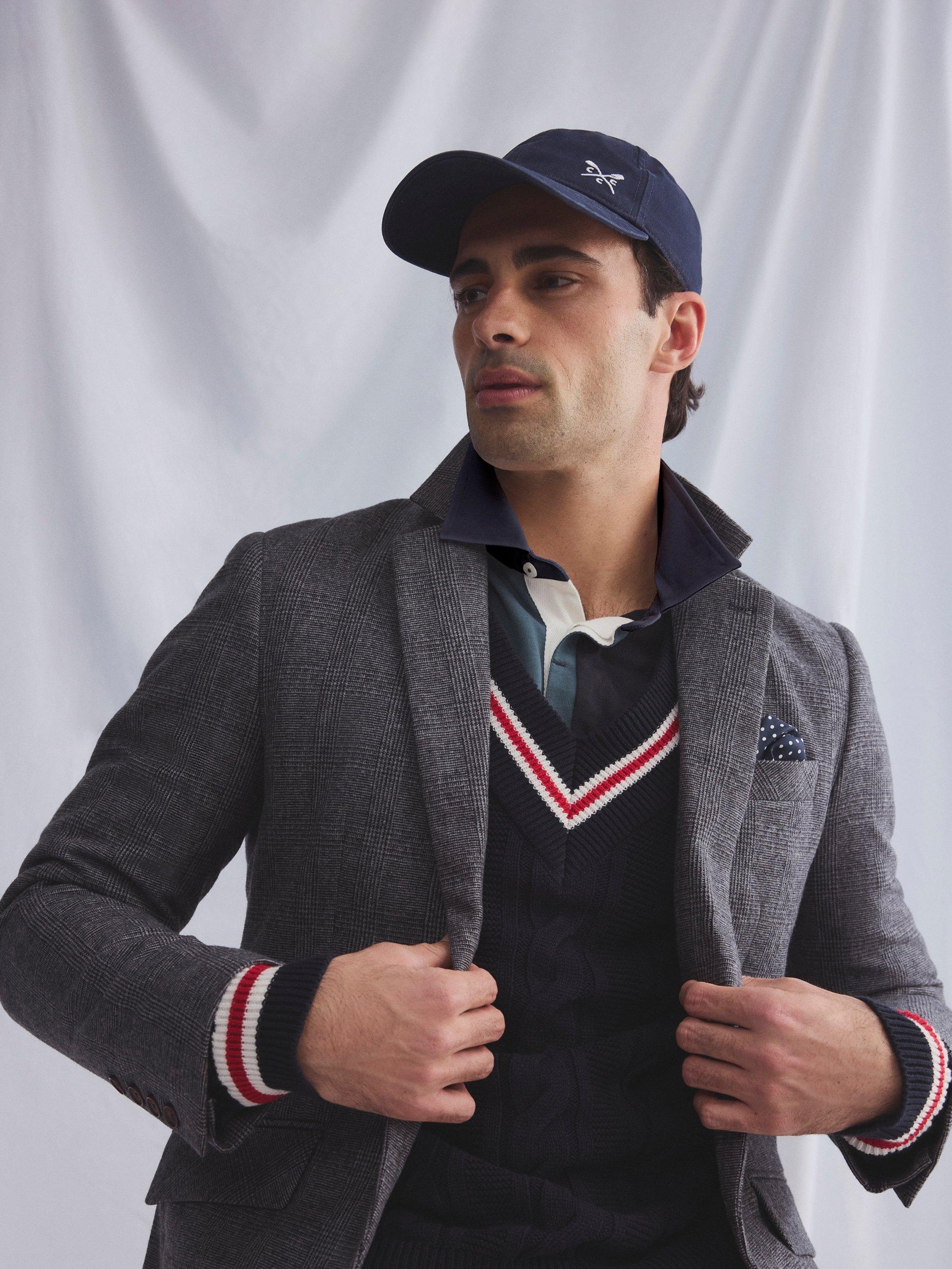 Product image 3 of 3, which shows Crew Clothing Crossed Oars Baseball Cap, Navy Blue, One Size