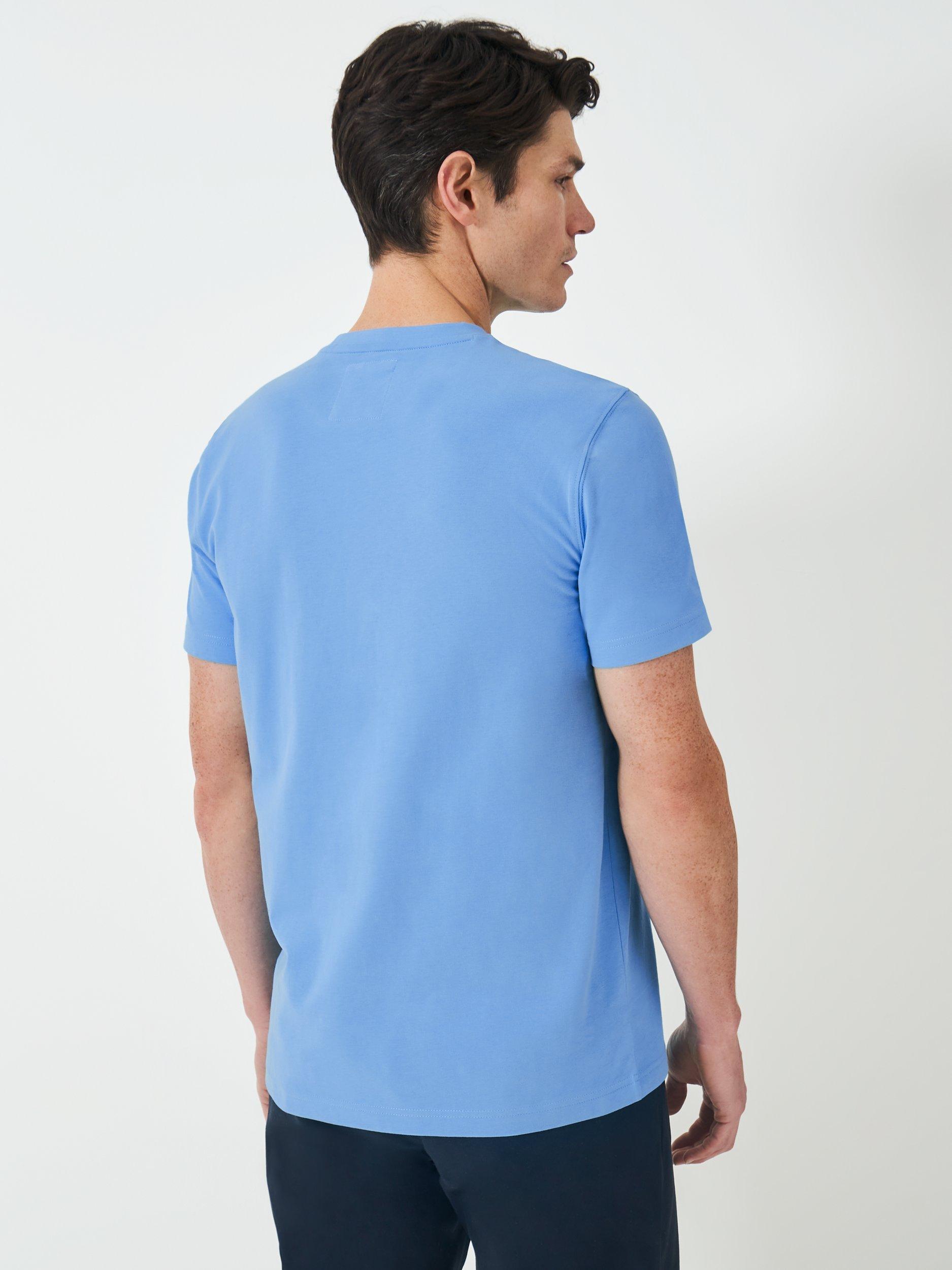 Product image 2 of 5, which shows Crew Clothing Classic Cotton T-Shirt, Aqua Blue, XS