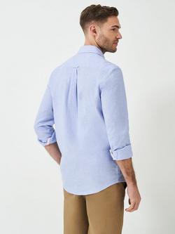 Crew Clothing Linen Blend Regular Fit Shirt - view 2, Sky Blue