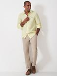 Crew Clothing Linen Blend Regular Fit Shirt, Light Yellow