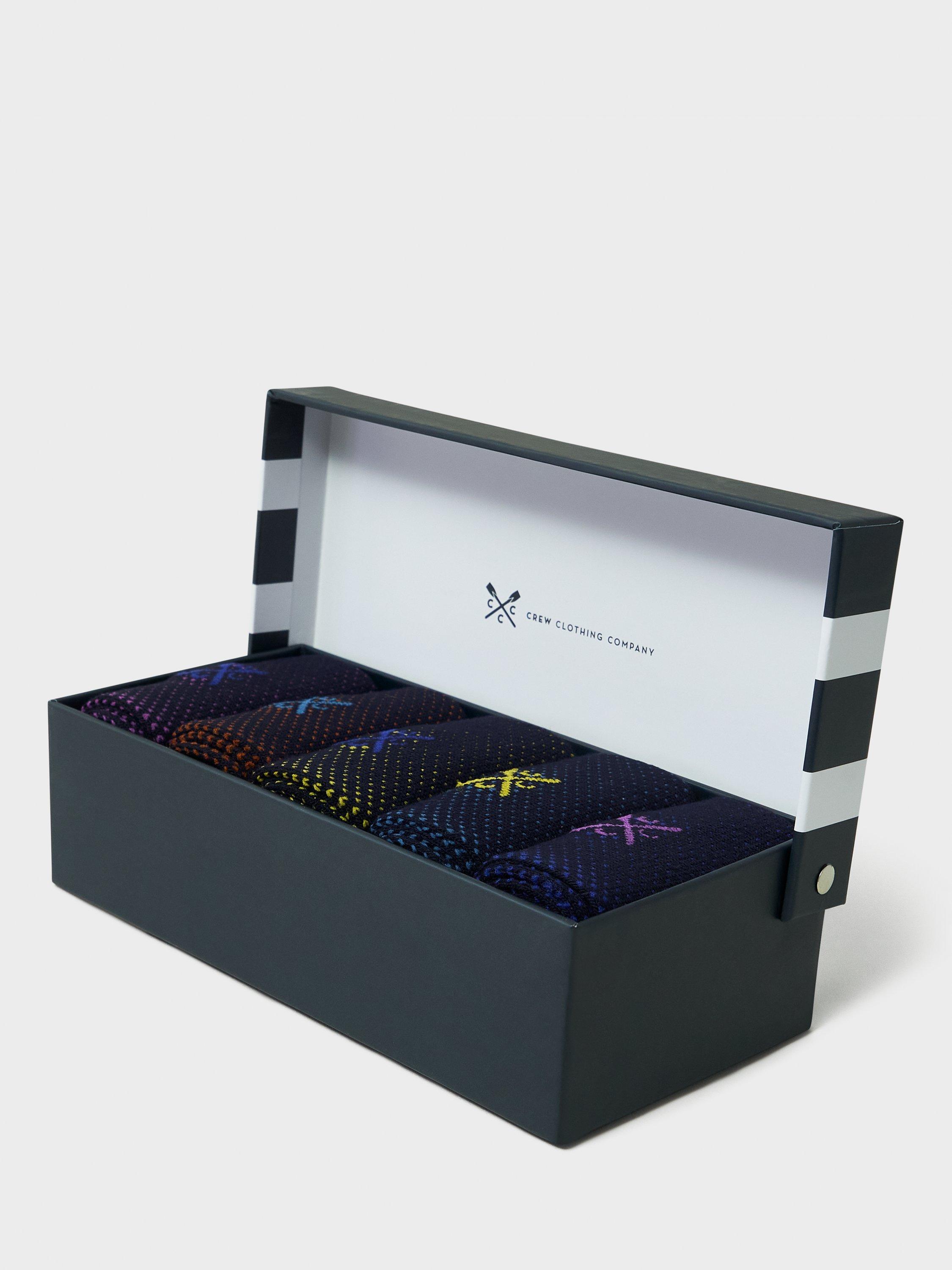 Product image 2 of 2, which shows Crew Clothing Logo Socks, Pack of 5, Multi, One Size