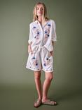 Cape Cove Celestial Stella Embroidered Top, Egrey Ivory