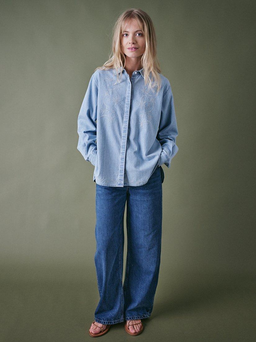 Product image 1 of 5, which shows Cape Cove Stars Denim Shirt, Denim, XS