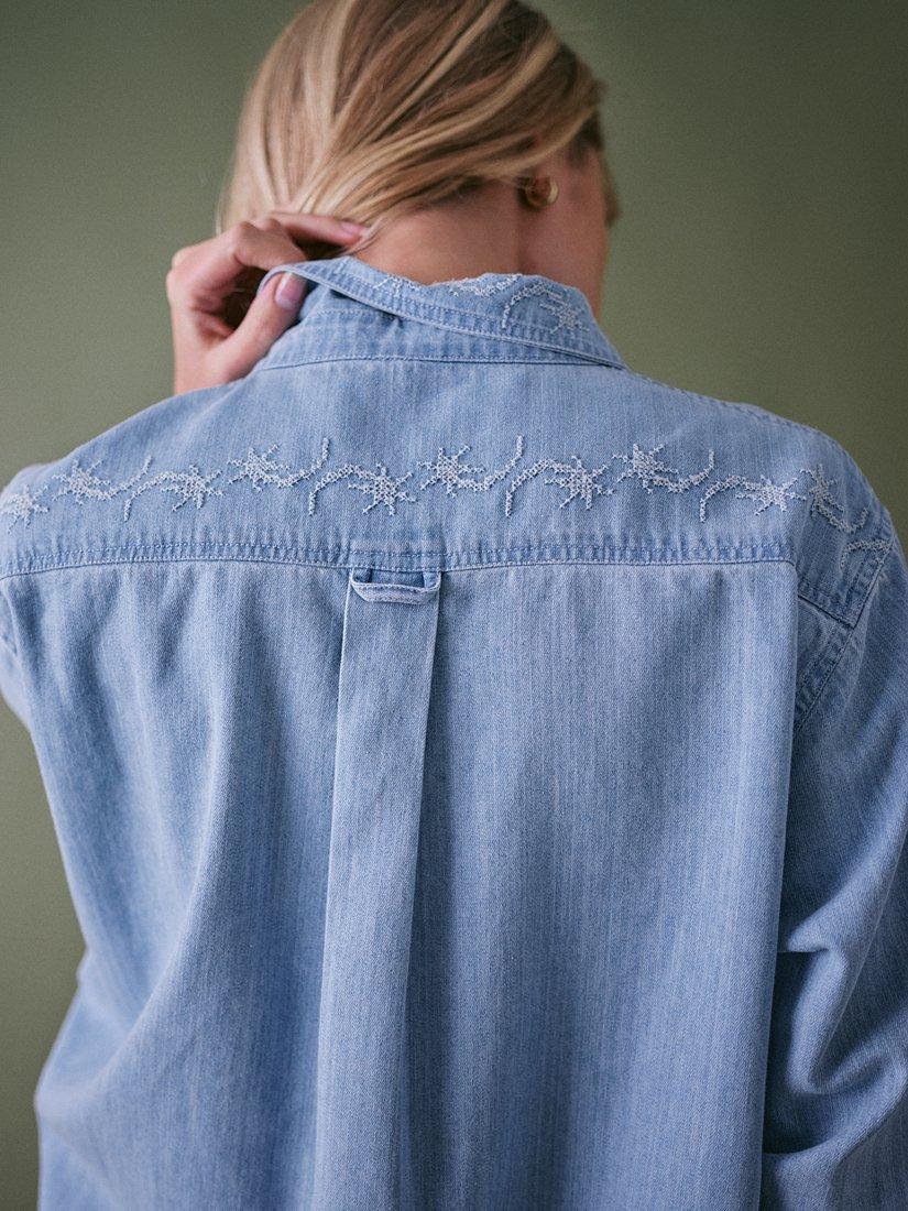 Product image 3 of 5, which shows Cape Cove Stars Denim Shirt, Denim, XS