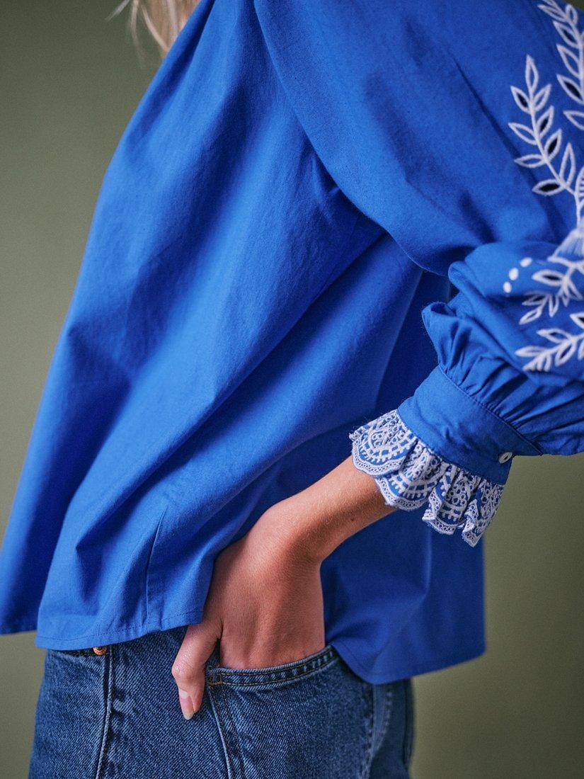 Product image 5 of 6, which shows Cape Cove Jewel Carla Blouse, Electric Blue, L