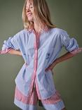 Cape Cove Moon Star Stripe Shirt, Red/Blue