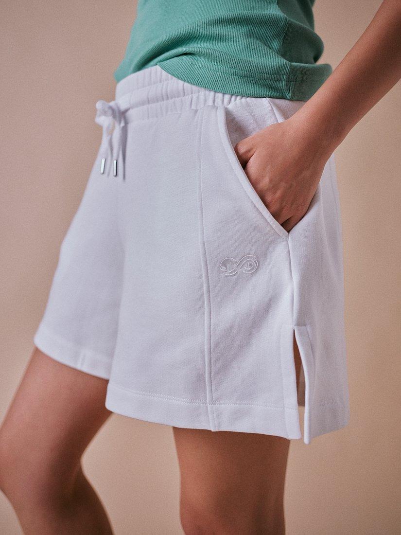 Product image 3 of 4, which shows Cape Cove Drawstring Tie Waist Boxy Shorts, Cream, S