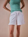 Cape Cove Drawstring Tie Waist Boxy Shorts, Cream