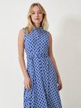 Crew Clothing Emma Sleeveless Geometric Midi Shirt Dress