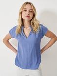 Crew Clothing Cleo Double Cloth Blouse, Light Blue