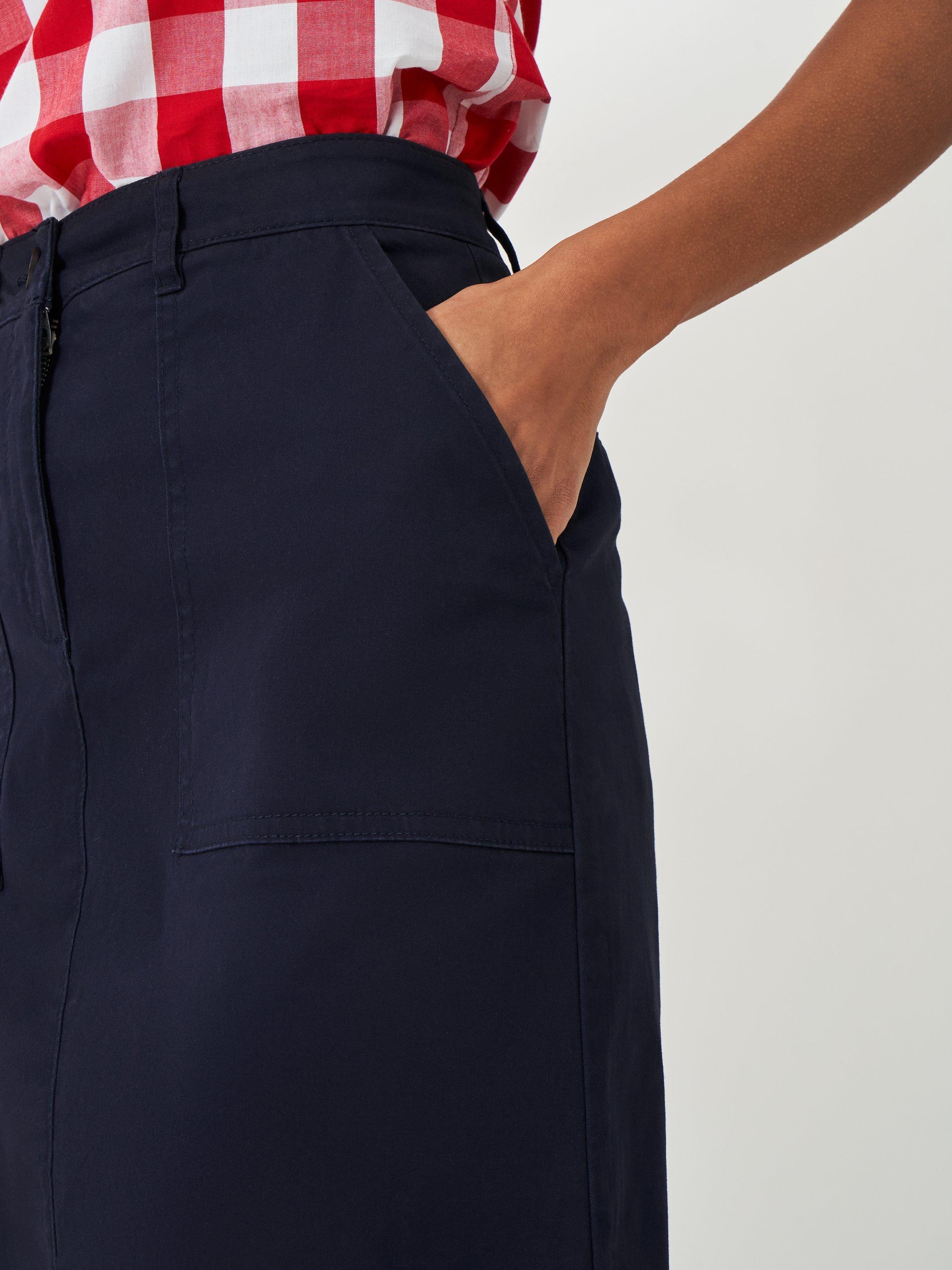 Product image 4 of 5, which shows Crew Clothing Chino Mini Skirt, Navy Blue, 8