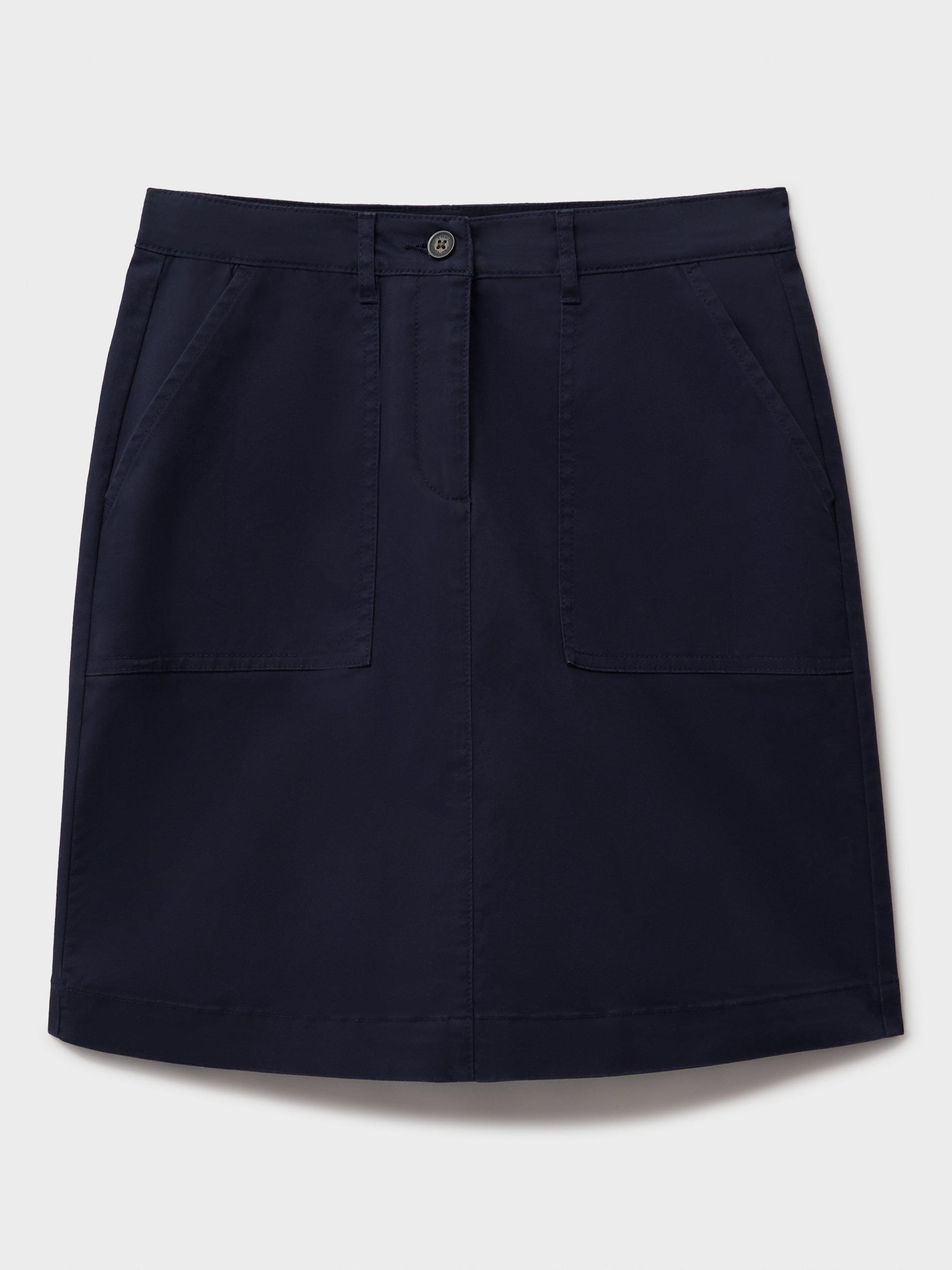 Product image 5 of 5, which shows Crew Clothing Chino Mini Skirt, Navy Blue, 8