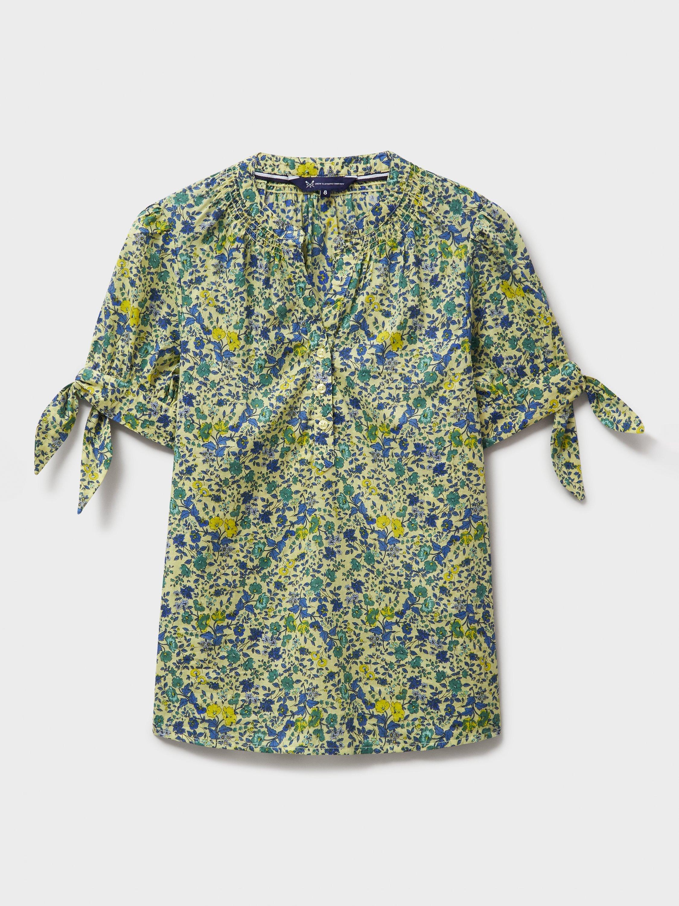 Product image 5 of 5, which shows Crew Clothing Lucie Floral Top, Multi/Yellow, 8
