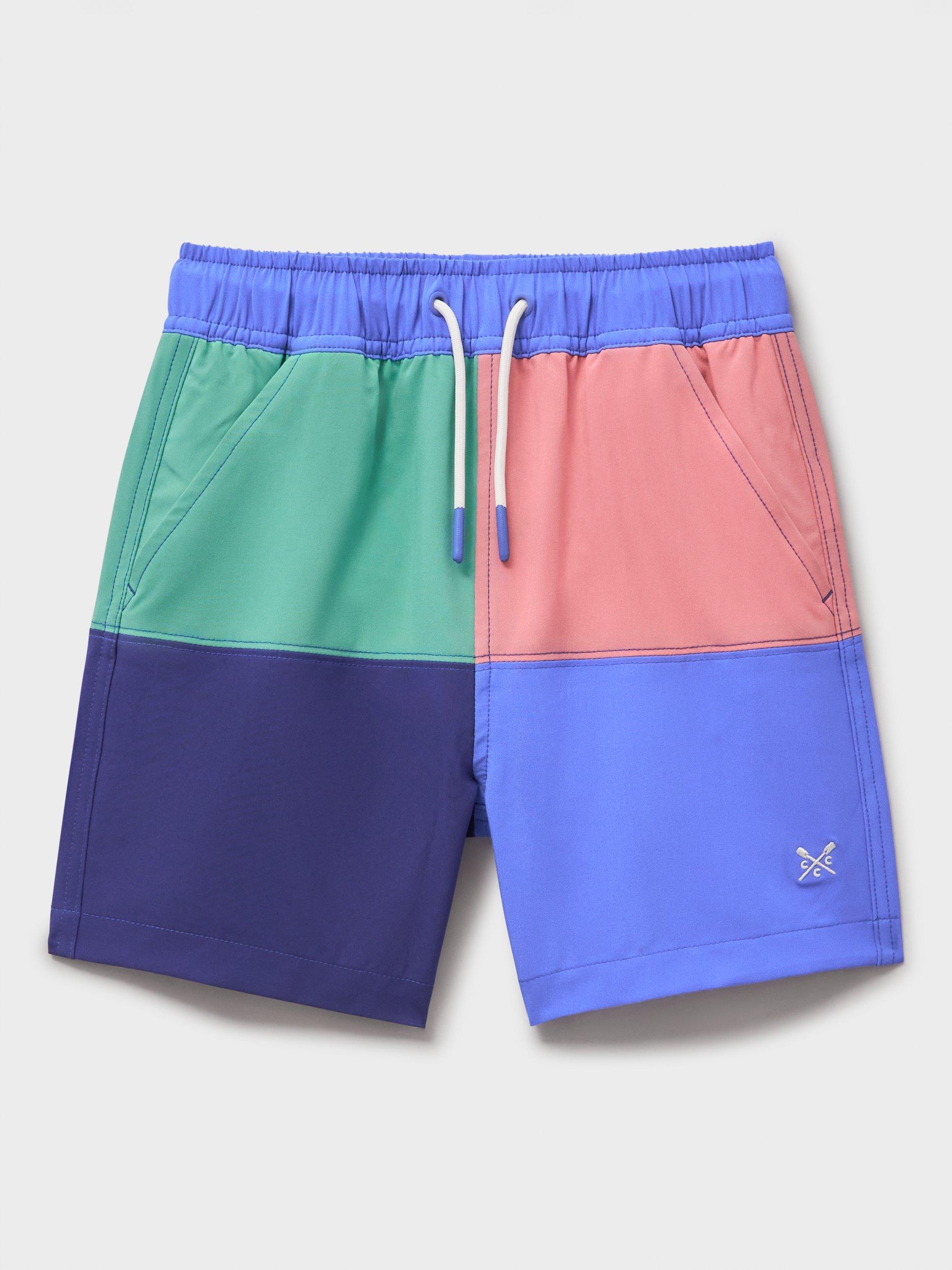 Product image 1 of 3, which shows Crew Clothing Kids' Swim Shorts, Multi, 8-9 years