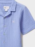 Crew Clothing Kids' Cotton Resort Shirt, Light Blue