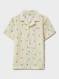 Crew Clothing Kids' Cotton Resort Shirt, Multi White