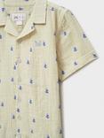 Crew Clothing Kids' Cotton Resort Shirt, Multi White