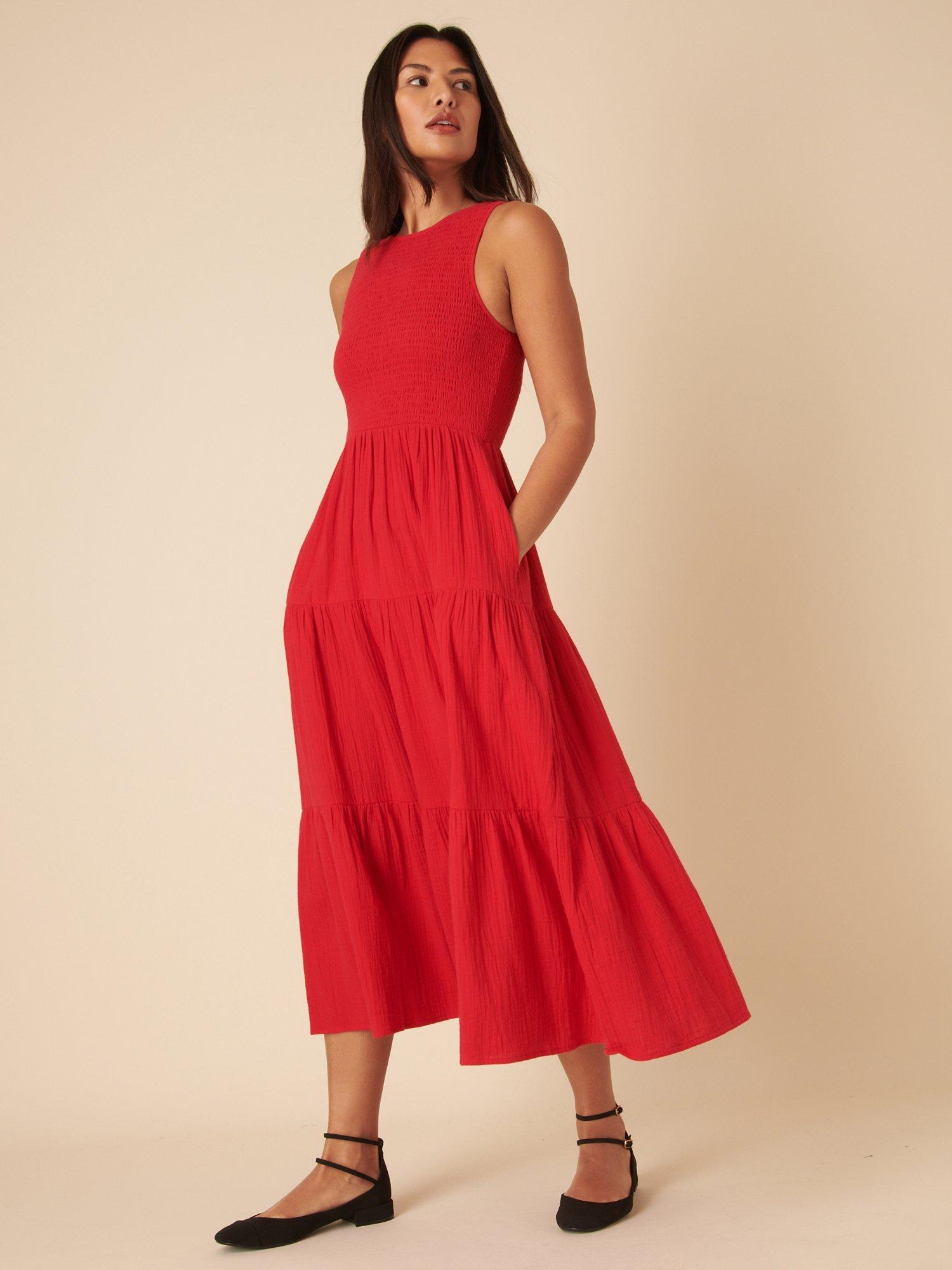 Product image 2 of 4, which shows Nobody's Child Charlie Pure Organic Cotton Sleeveless Dress, Red, 8