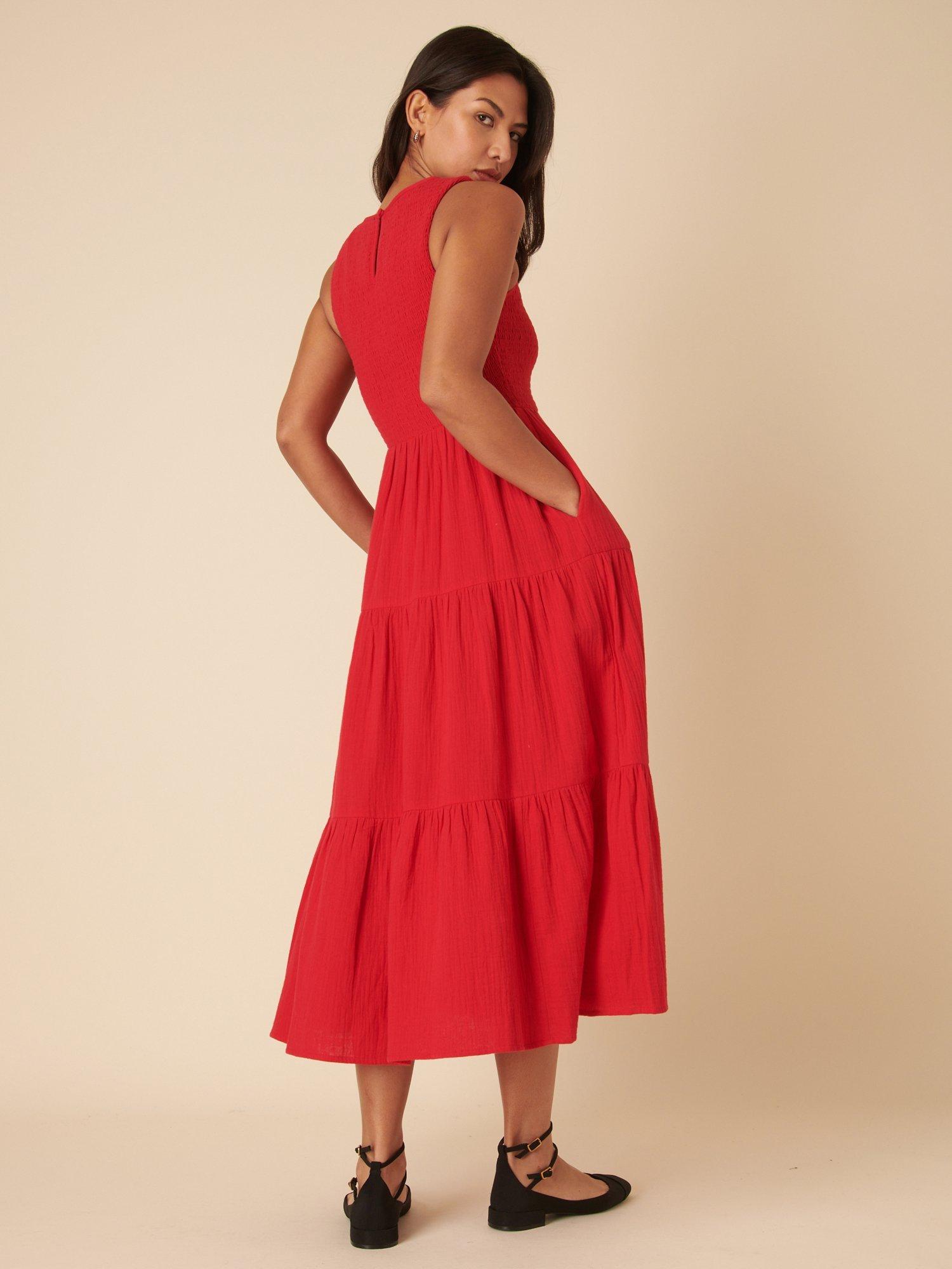 Product image 4 of 4, which shows Nobody's Child Charlie Pure Organic Cotton Sleeveless Dress, Red, 8
