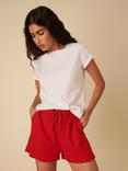 Nobody's Child Jet Linen Blend Shorts