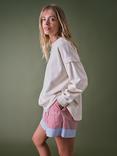 Cape Cove Oversized Embroidered Sweatshirt, Cream