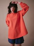 Cape Cove Embroidered Oversized Sweatshirt, Orange/Multi