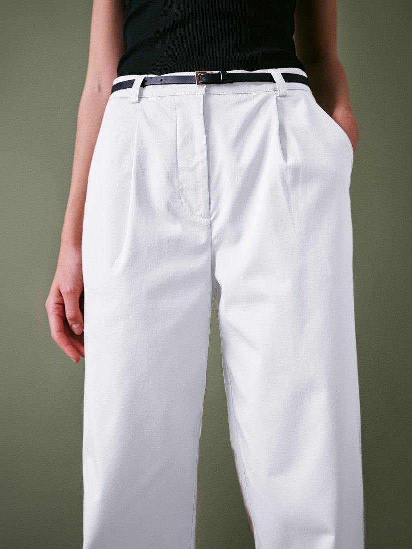 Product image 3 of 6, which shows Cape Cove Sea Relaxed Cropped Trousers, Cream, XS