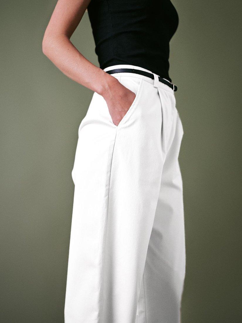 Product image 6 of 6, which shows Cape Cove Sea Relaxed Cropped Trousers, Cream, XS
