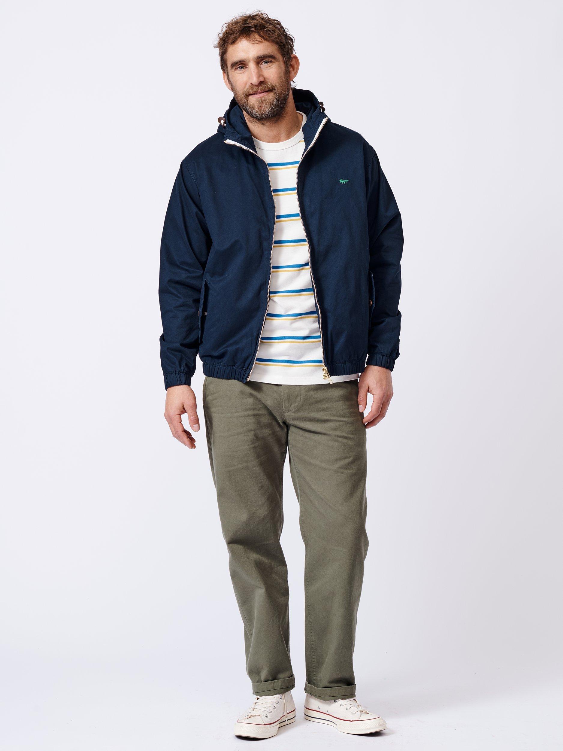 Product image 3 of 9, which shows Aubin Kirkmond Cotton Windbreaker Jacket, Navy, S