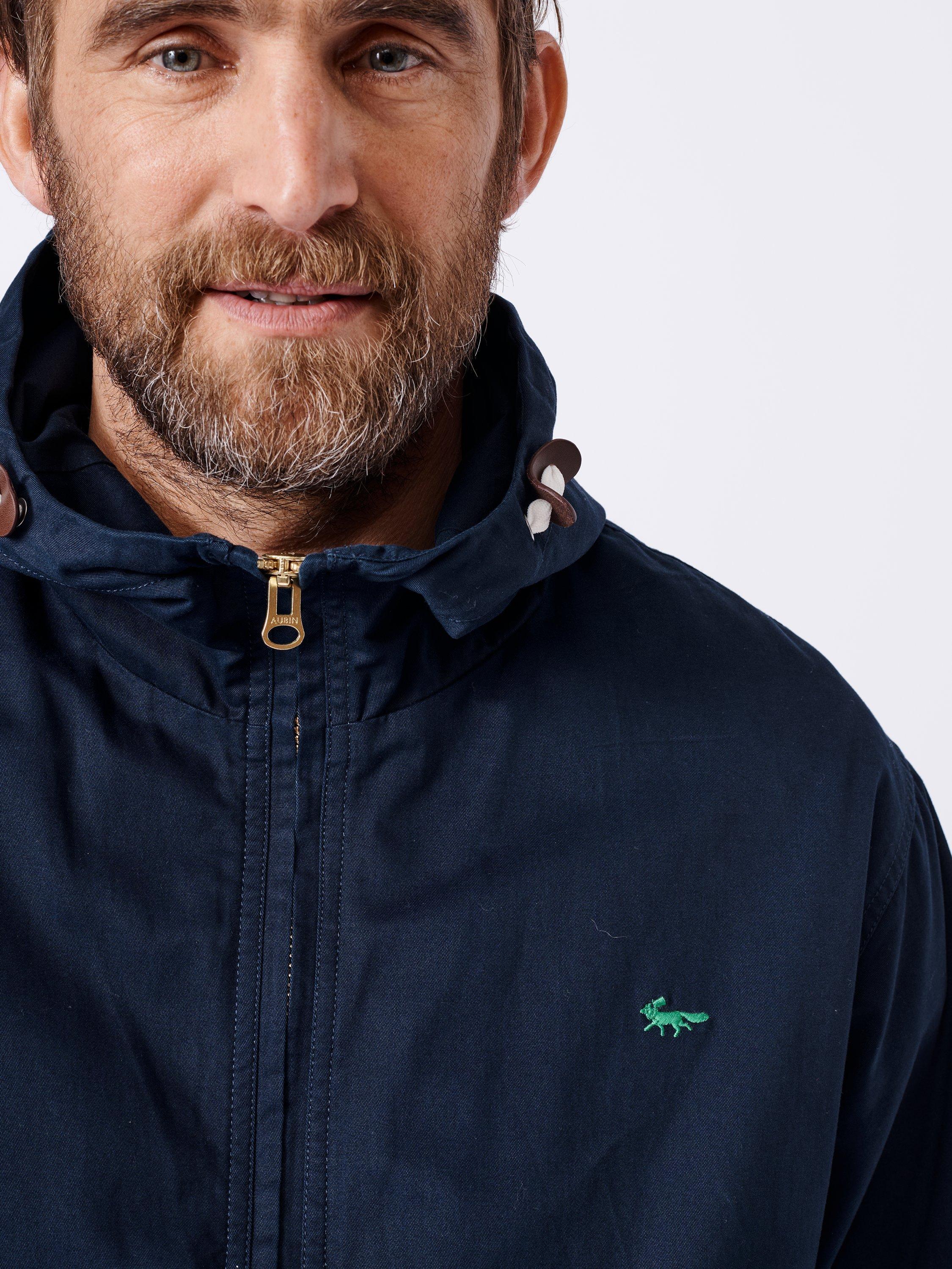 Product image 5 of 9, which shows Aubin Kirkmond Cotton Windbreaker Jacket, Navy, S